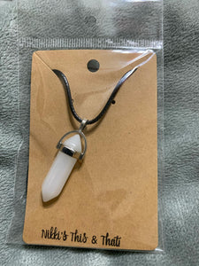 White - Quartz Crystal Pendant