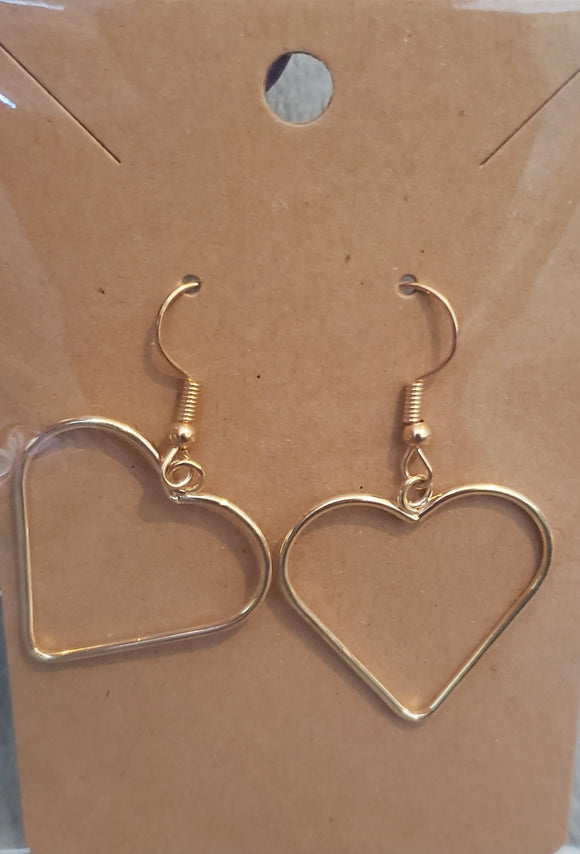 Heart - Gold - Earrings