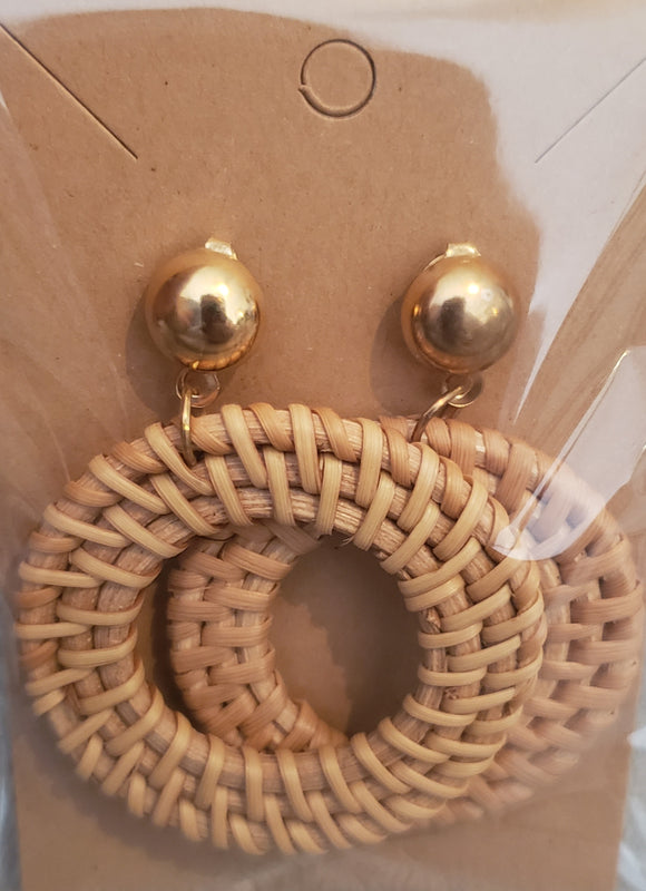 Earrings - Woven Circle 002