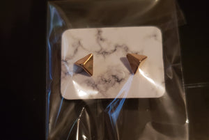 Earrings - 3-D Triangle