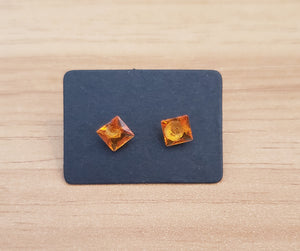 Earrings - Orange - Diamond