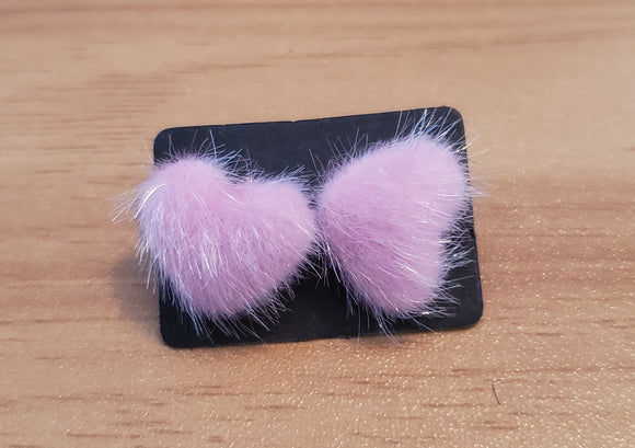 Fuzzy Hearts - Pink