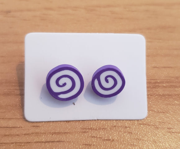 Swirls - Purple & White