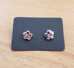 Flowers - Silver - Pink