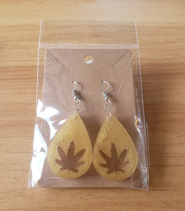 Goldish Leaf Earrings