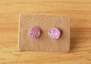Light Pink Faux Quartz Earrings