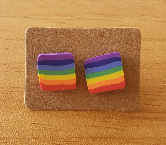 Rainbow Squares Earrings