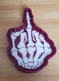 Skeleton Middle Finger - Pink