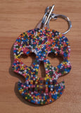 Sprinkle Time Skull Keychain